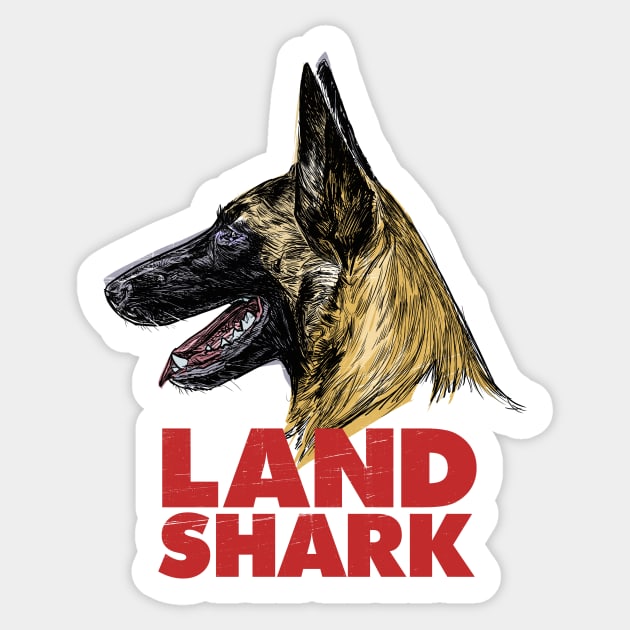 Land Shark Sticker by Toby Wilkinson